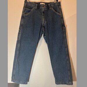 Levi’s Men’s Carpenter Jeans – Blue Medium Wash, Relaxed Fit Straight Leg